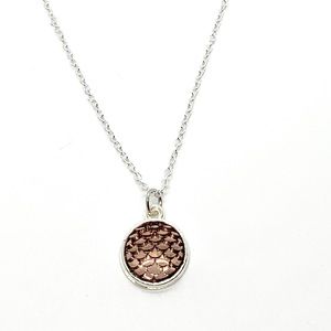925 Brown Mermaid Scale Pendant Necklace